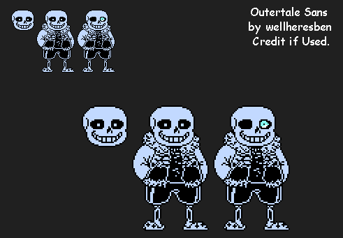 Outertale Icon OUTERTALE Sans Sprite by benjitawendel on DeviantArt