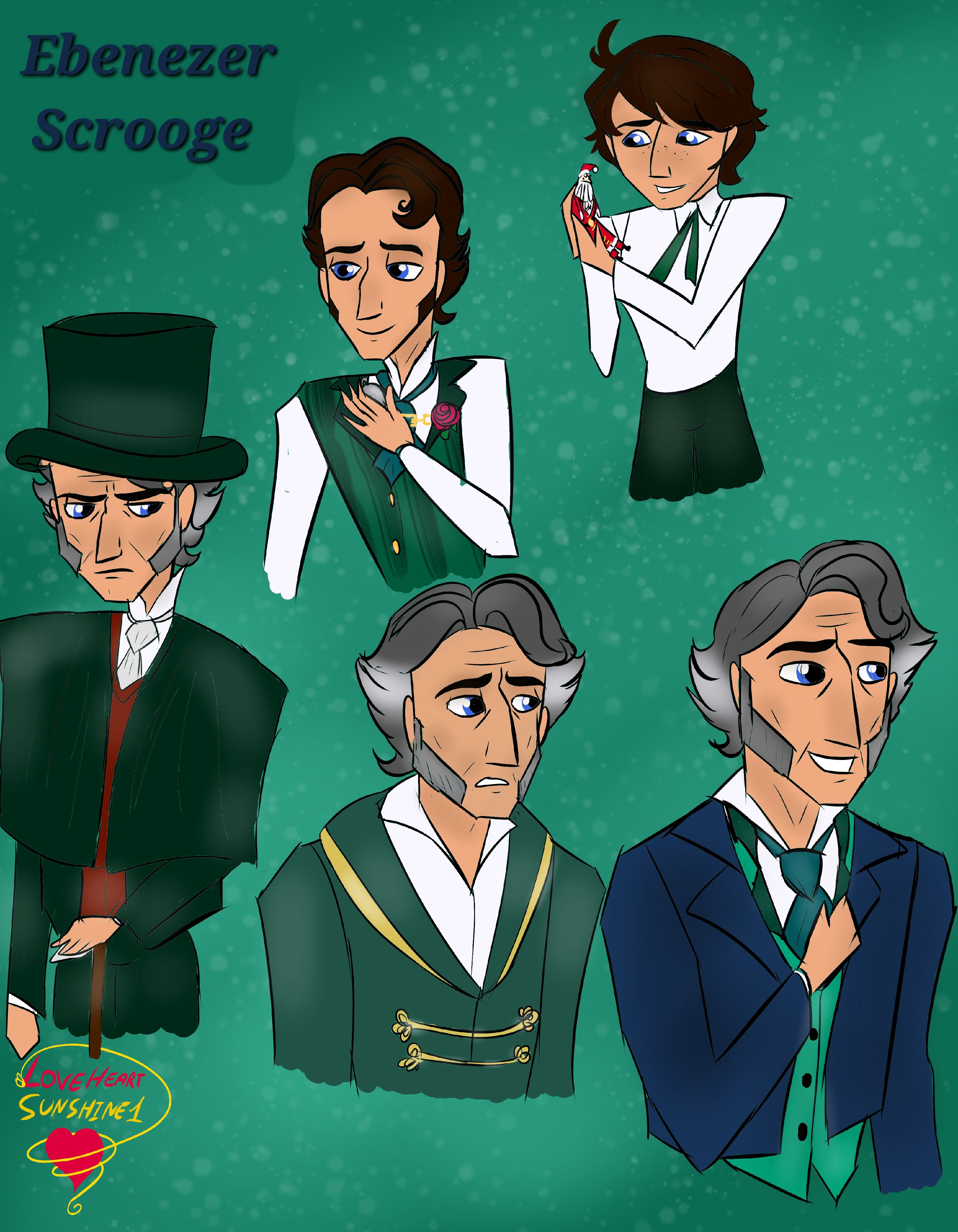 Ebenezer Stack Happy Ebenezer Scrooge Cartoon
