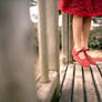 playground and red shoes