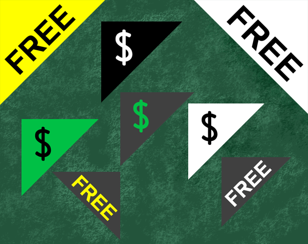 Paid And Free Corner Icons Pack