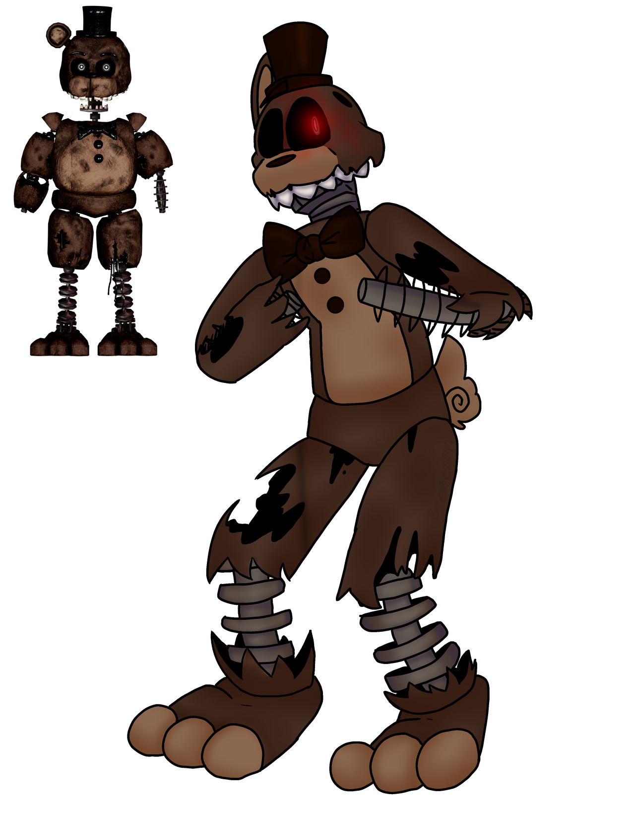 Ignited Freddy by Manglefazbear88 on DeviantArt