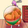 Nadine's orange panty balloon 1