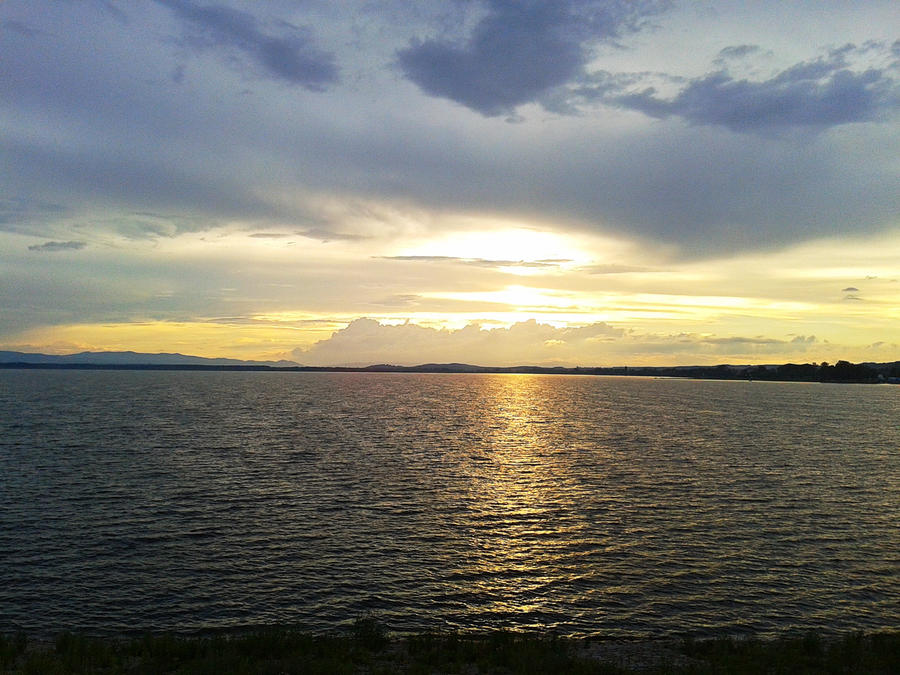 Lake and sun