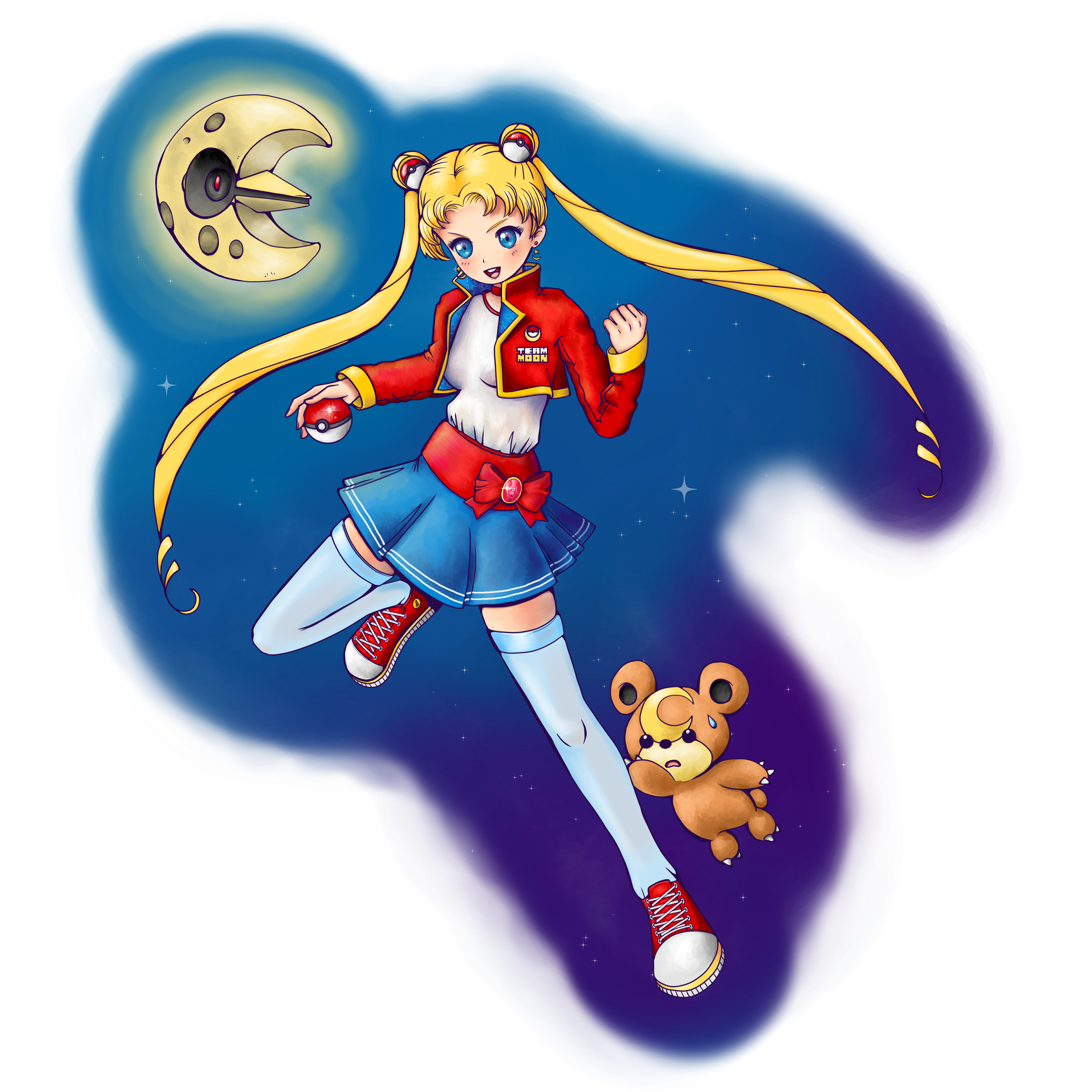 Usagi with her pokemon