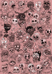 Fanart: Binding of Isaac - All Characters