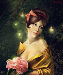 Girl with flowers by IgnisFatuusII
