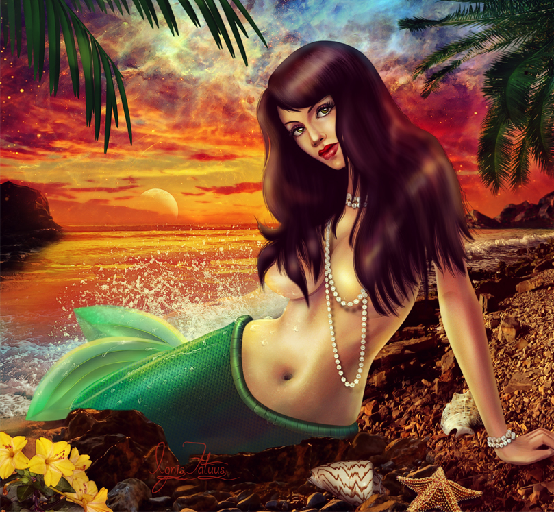 Fantasy world of mermaids.