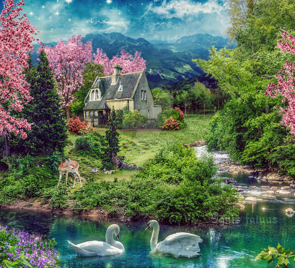 Spring landscape by IgnisFatuusII on DeviantArt