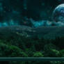 Emerald skies - Free stock - Premade background