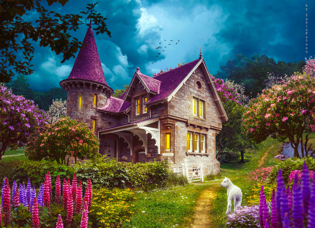 Поставь волшебный дом. Сказочный домик. Волшебный домик. Красивые сказочные домики. Сказытшный дом.