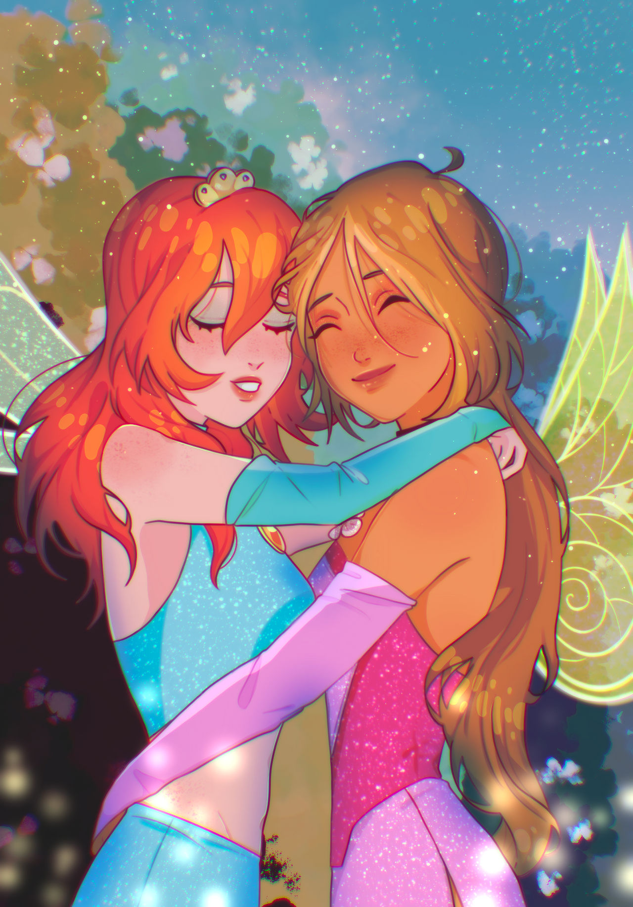 Bloom and Flora [WINX CLUB] by naminpyn on DeviantArt