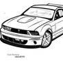 Ford Mustang Vector Art
