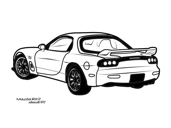 Cartoon Easy Rx7 Mazda RX-7 Vector Art by ahmad0410 on DeviantArt