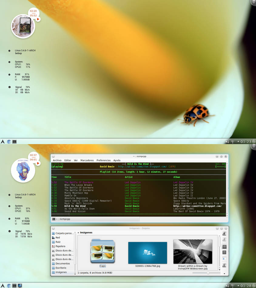 Simple kde and ncmpcpp by Elchacmool on DeviantArt