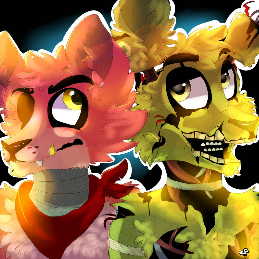 Wizard Spring Foxy Springtrap And Foxy by Zaphyray on DeviantArt