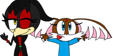 Mima the crow and Rina the cabbit