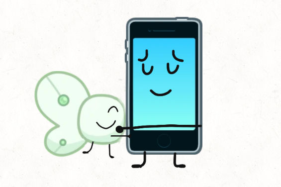 Inanimate insanity: Bot hugging Mephone by vpproductions6544 on DeviantArt