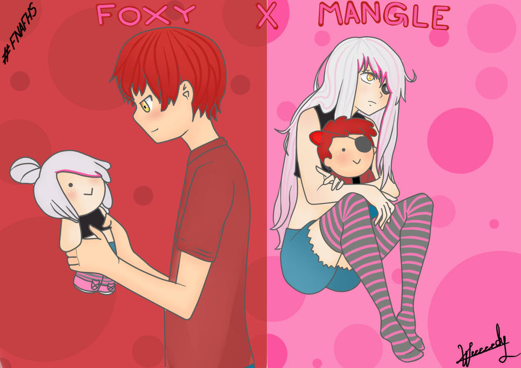 Fnaf Mangle e Foxy anime