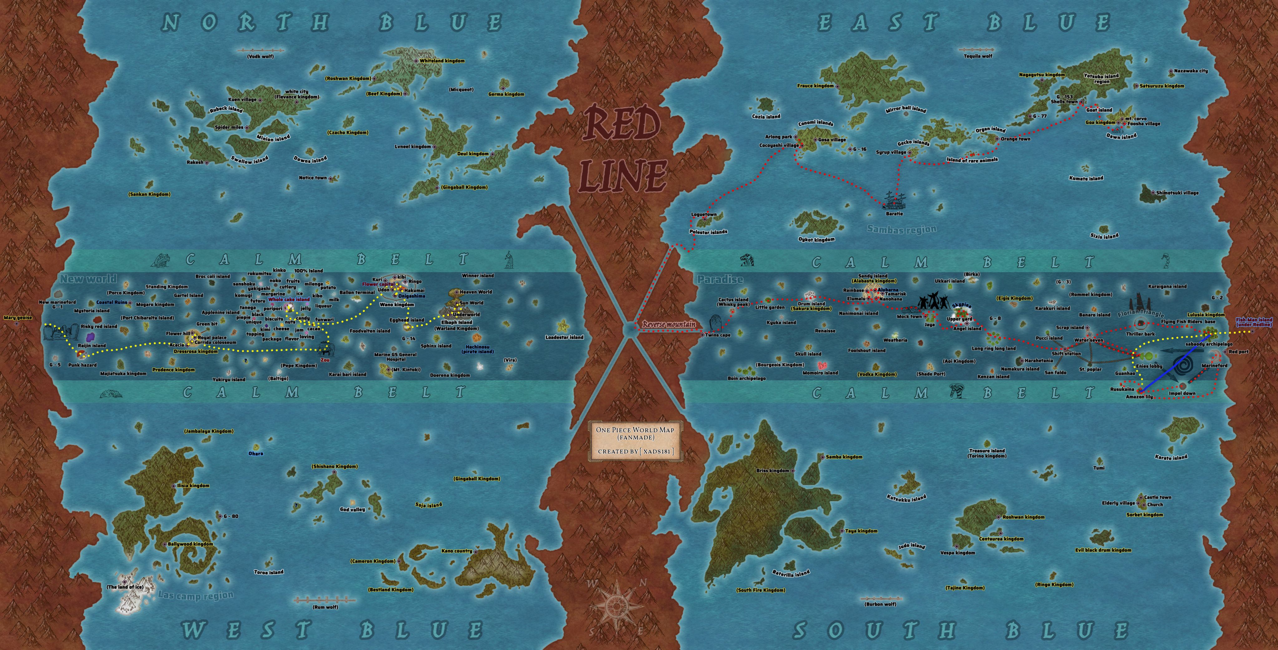 One piece World Map, blue planet 2025 by xads181 by xads181 on DeviantArt