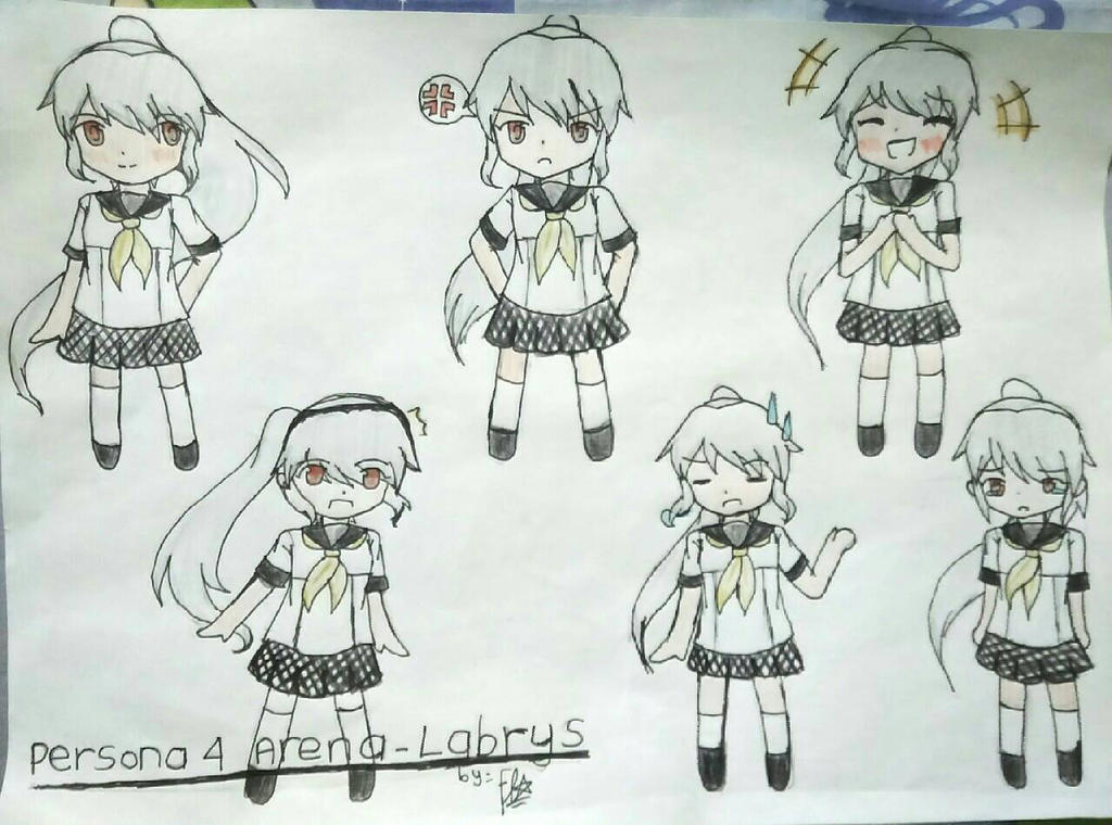 Persona 4 Arena human Labrys chibi fan art by FloDoodling on DeviantArt