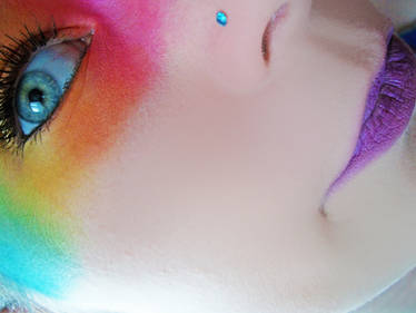 Rainbow face