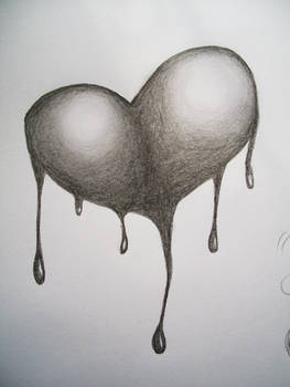 Melting heart sketch