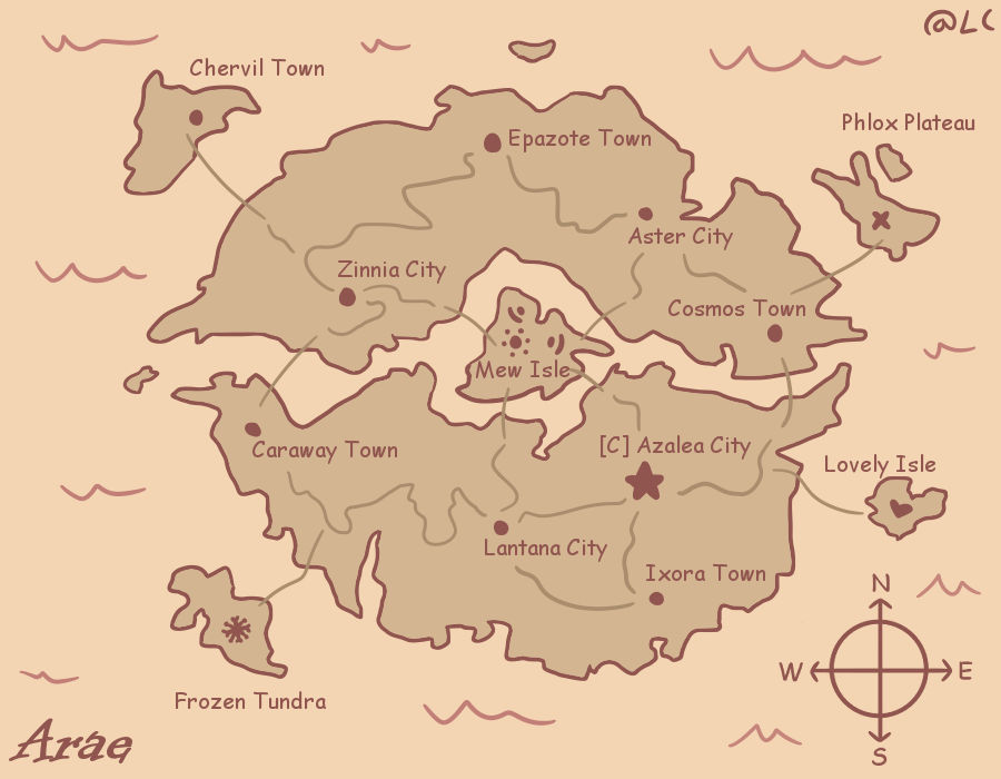 Map of Arae by LenaCrafter on DeviantArt