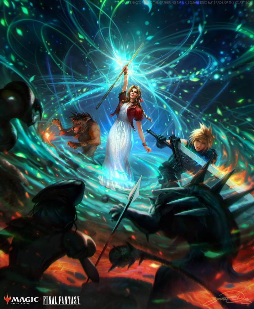 MTG x FINAL FANTASY - Aerith's Curaga Magic by JustynaDura on DeviantArt MTG x FINAL FANTASY - Aerith's Curaga Magic by JustynaDura on DeviantArt