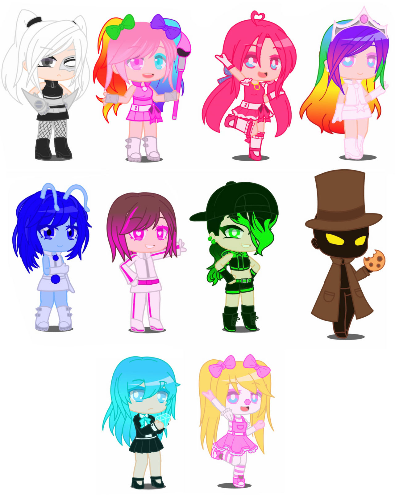 My ten new OCs by Creaturecritter8940 on DeviantArt