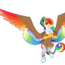 Rainbow Power Rainbow Feather By FuyusFox