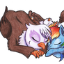 Rainbow Family Sleeping Pile by Gummysky