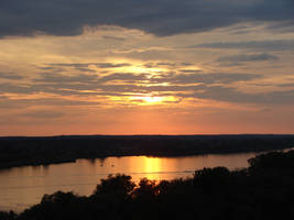 Golden sky, golden river