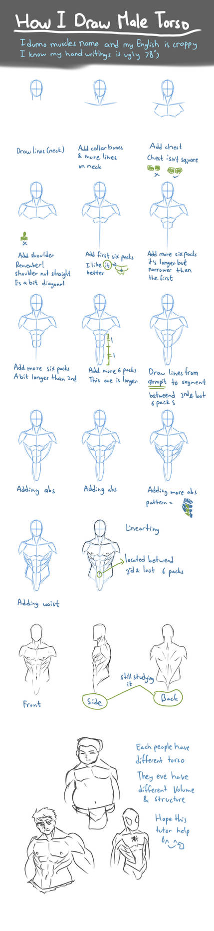 How I Draw Male Torso