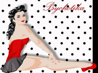 Pin Up and black dots