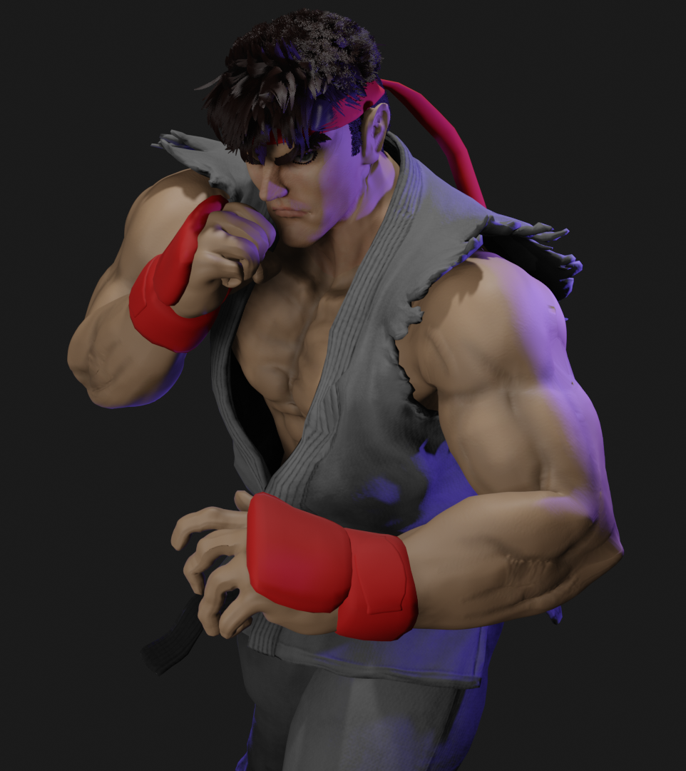 Ryu Street Fighter 2 3d fan art by GustavoRavaglia on DeviantArt