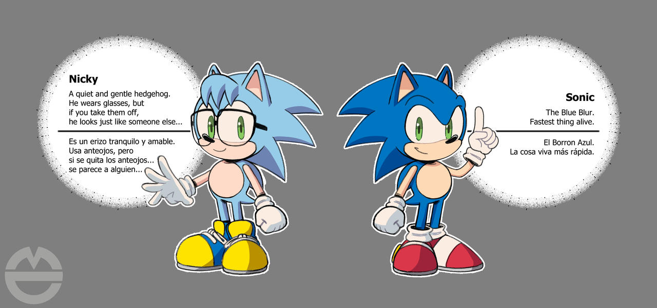 Sonic and Nicky - classic style by ABluGreen on DeviantArt
