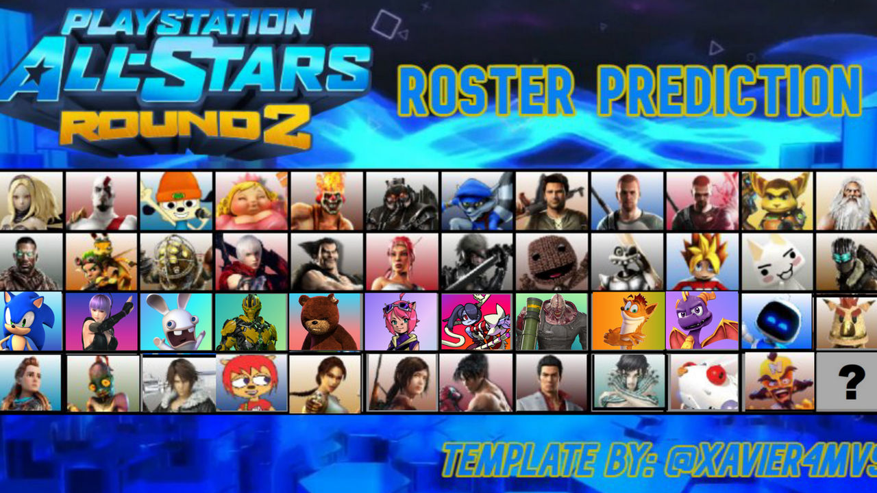 Round Rosters Playstation All-Stars Round 2's Big Roster by Aydenth on DeviantArt