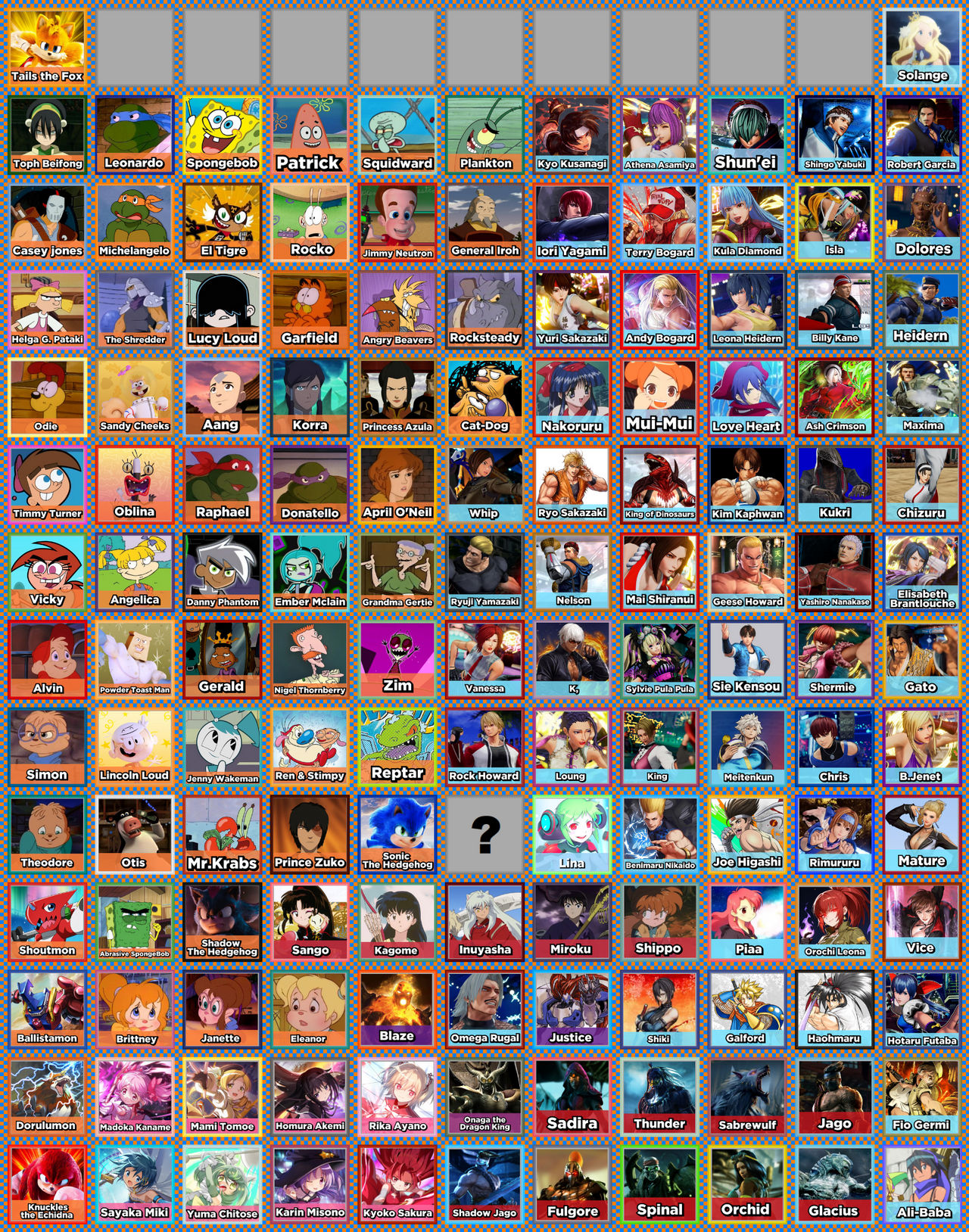 37 Roster Deviantart Nickelodeon vs SNK 3: Roster of Characters by Aydenth on DeviantArt