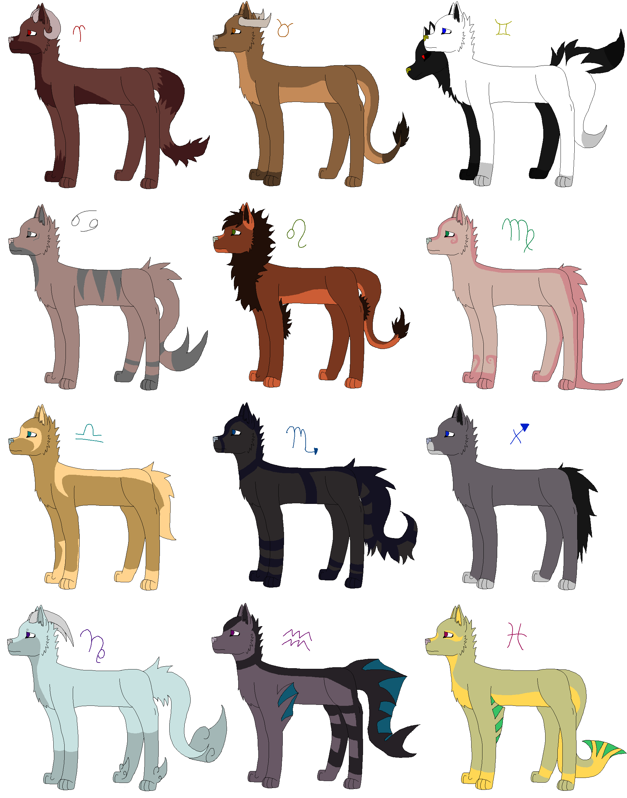 Zodiac wolves adopts