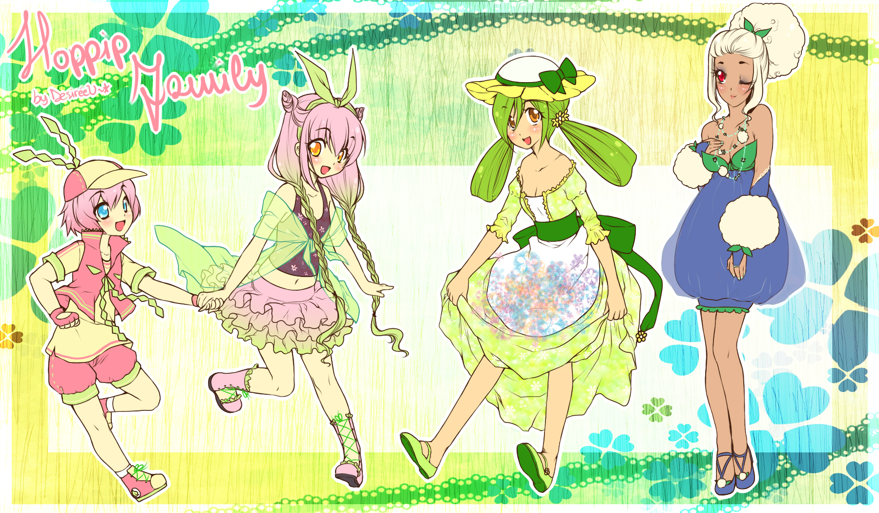 PokeGijinka Adopts-Hoppip Family Batch! (CLOSED)