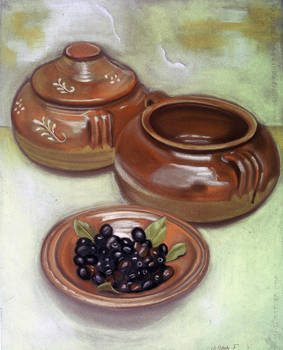 Pottery with Olives