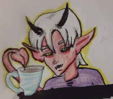 Art Trade Moffini / Victor trying coffee