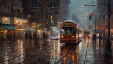 City Oil Painting