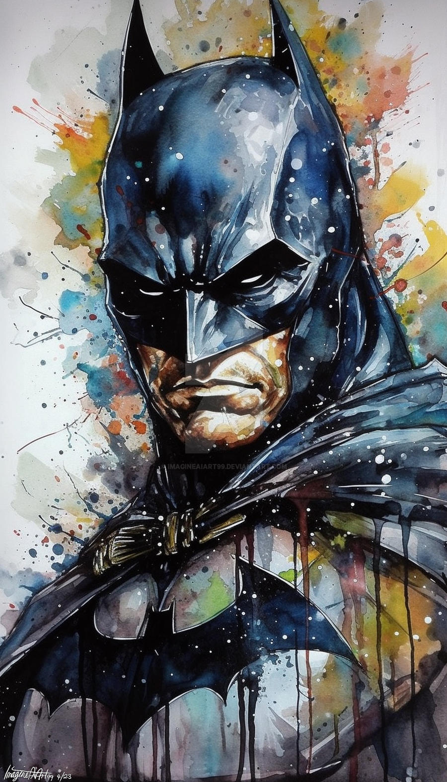 Batman (Water colour) by ImagineAiArt99 on DeviantArt