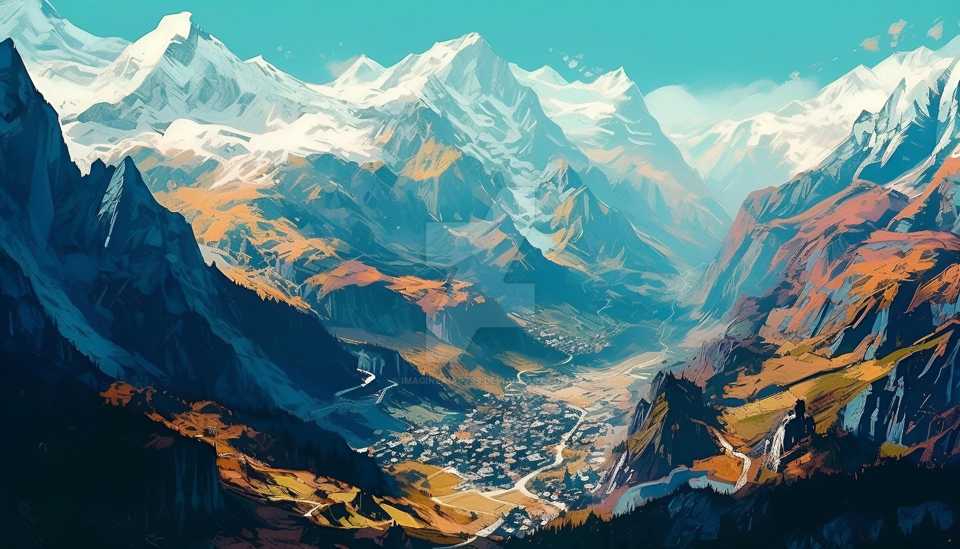 The Swiss Alps by ImagineAiArt99 on DeviantArt