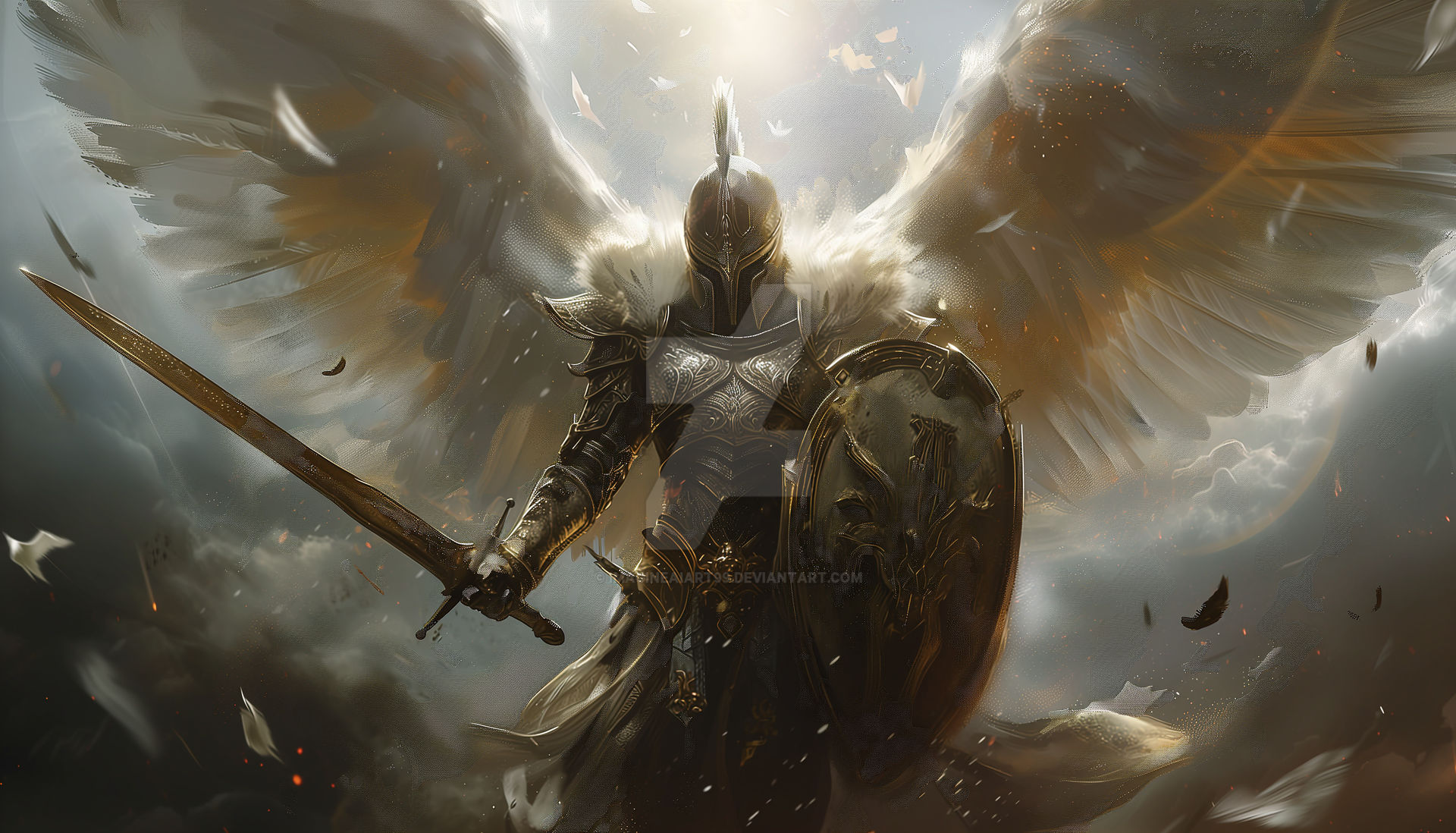 Angelic warrior by ImagineAiArt99 on DeviantArt