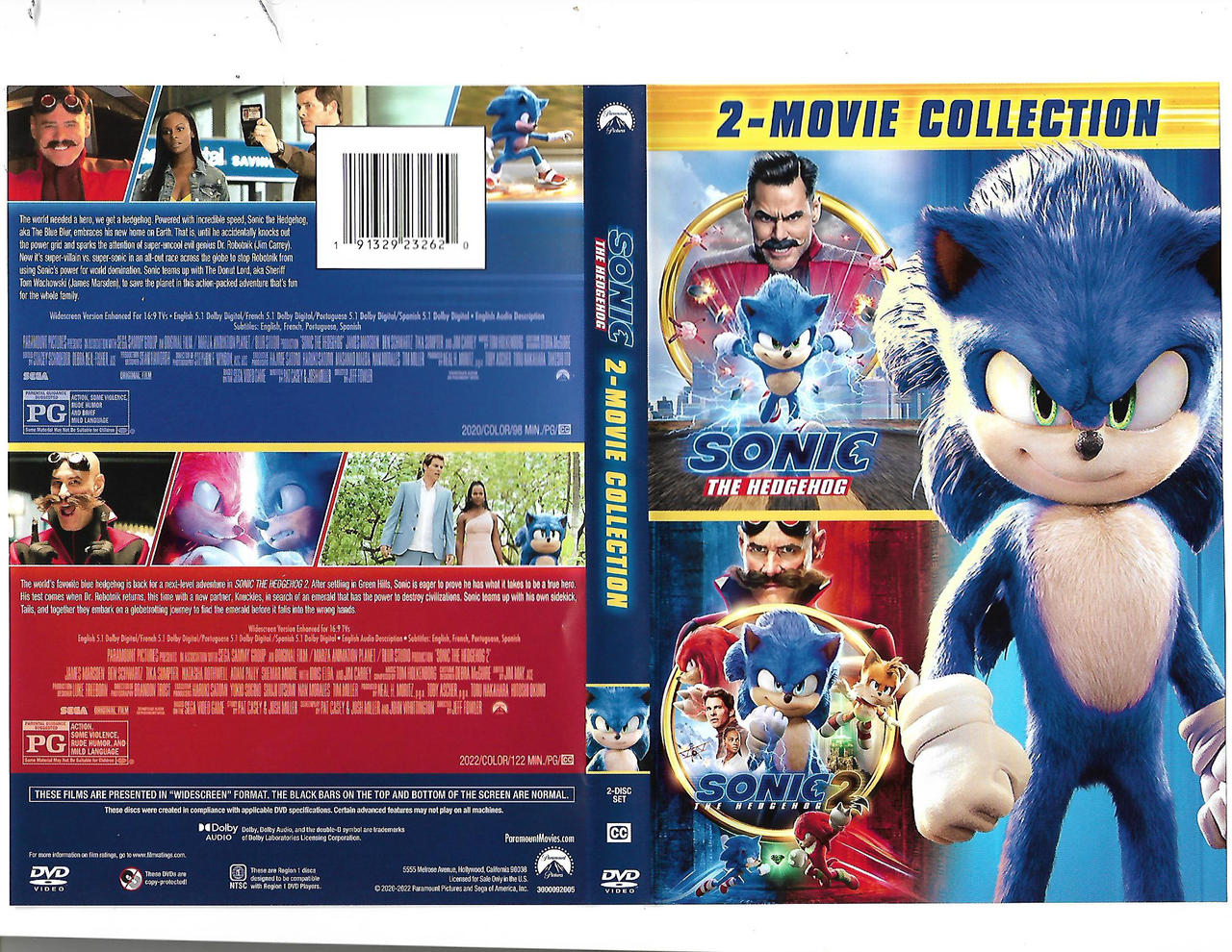 SONIC THE HEDGEHOG 2 MOVIE COLLECTION DVD COVER by Sallierthewolf1 on ...