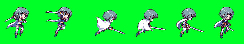 GS - Sayaka attack 1 sprite sheet