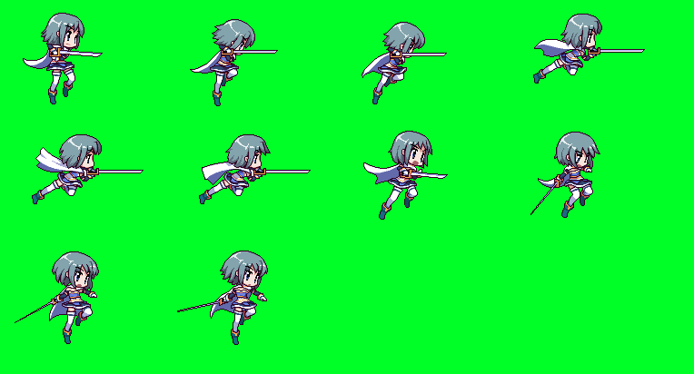 GS - Sayaka attack 2 sprite sheet