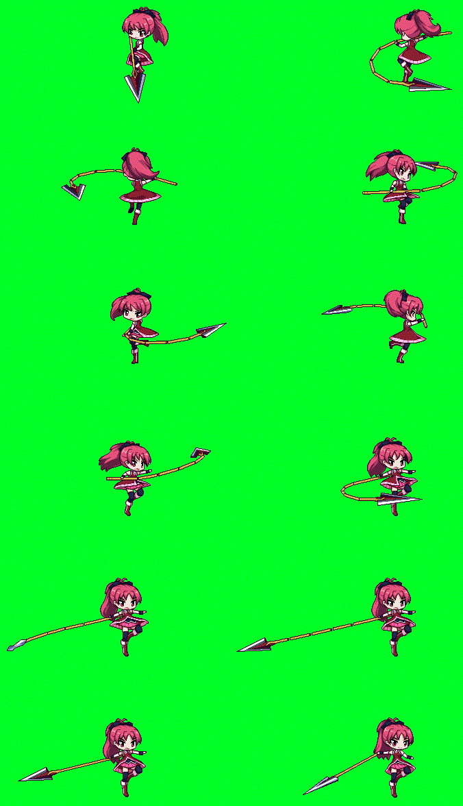 GS - Kyoko attack 3 sprite sheet